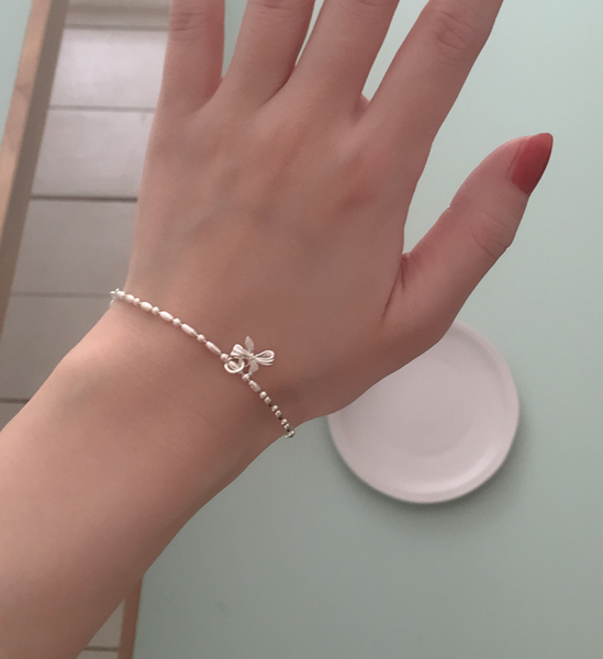 [moat] Sweet Ribbon Bracelet (silver925)