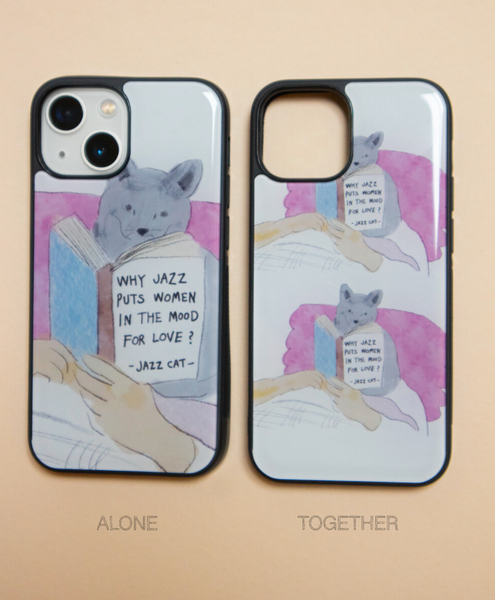 [JAZZ OR NOT] Thinking Cat Phone Case (4Types)