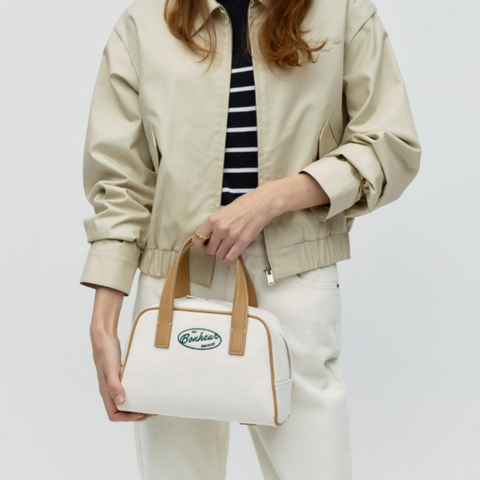 [depound] Bowling Canvas Bag (Tote) - Beige