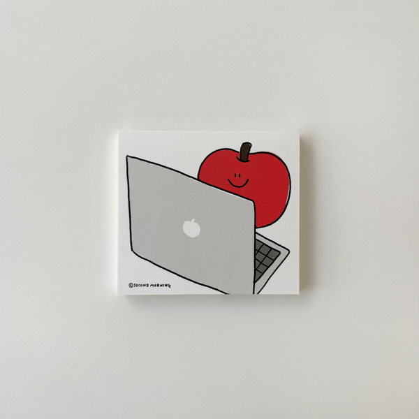 [second morning] Apple Laptop Memopad