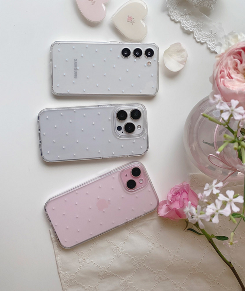 [Romantic Mood] Heart Clear Phone Case /MagSafe Phone Case