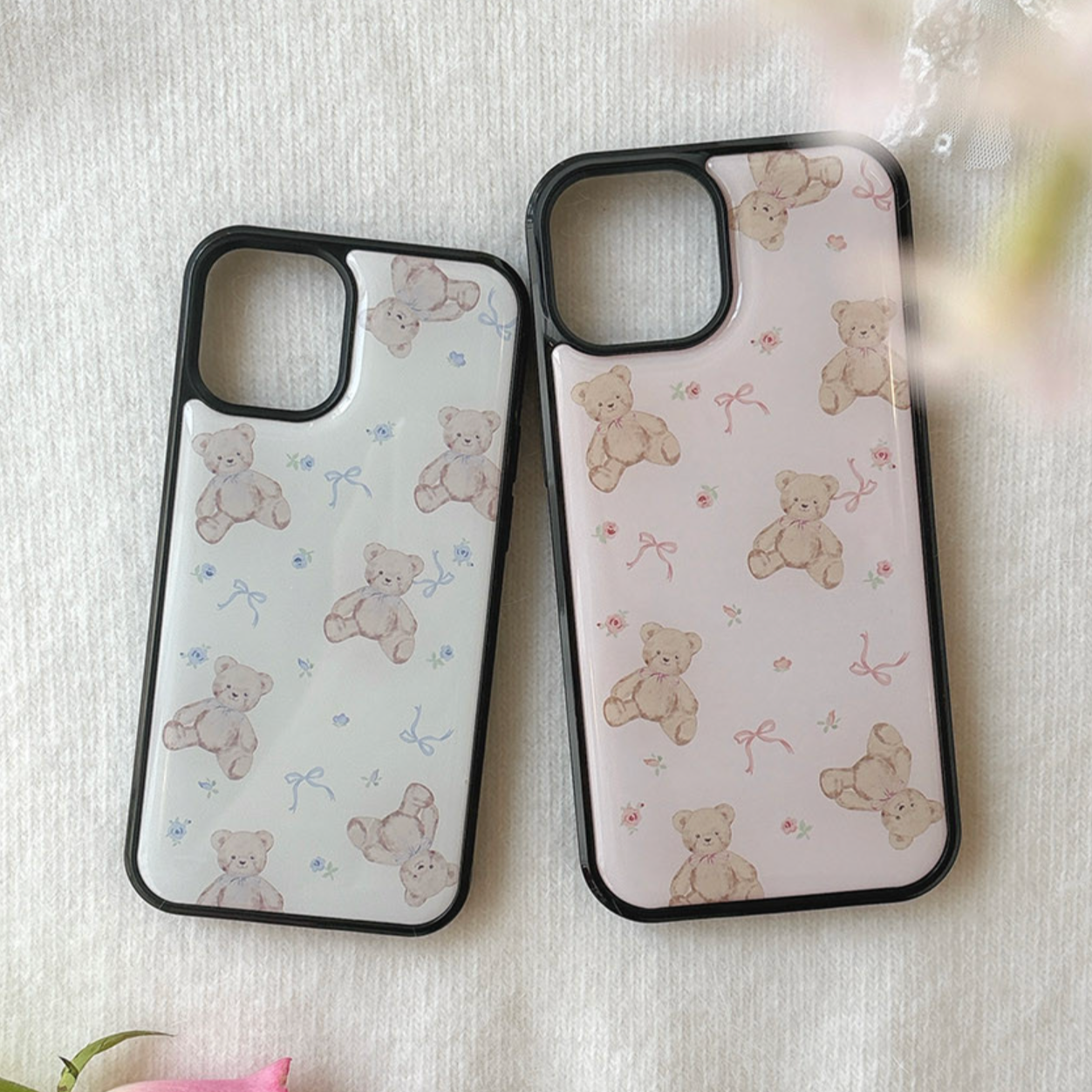 [Romantic Mood] Flower Bear Epoxy Phone Case