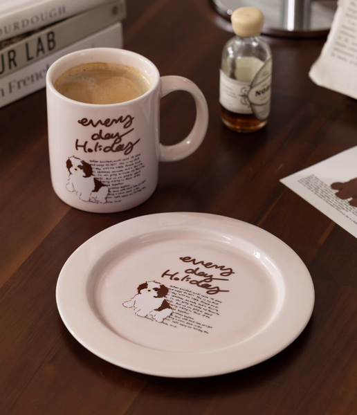 [momur] [weekend 8] Holiday Puppy Mug & Plate Gift Set