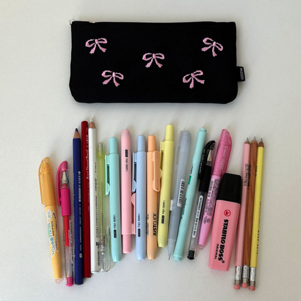 [MAZZZZY] Ribbon Pattern Pencil Case