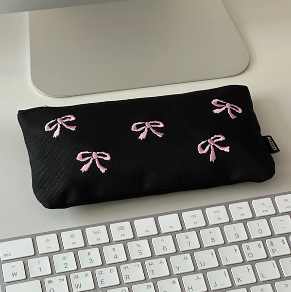 [MAZZZZY] Ribbon Pattern Pencil Case