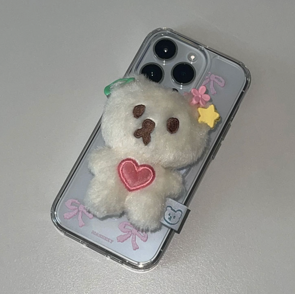 [MAZZZZY] Love Muffin Fluffy MagSafe Grip Tok (Cream)