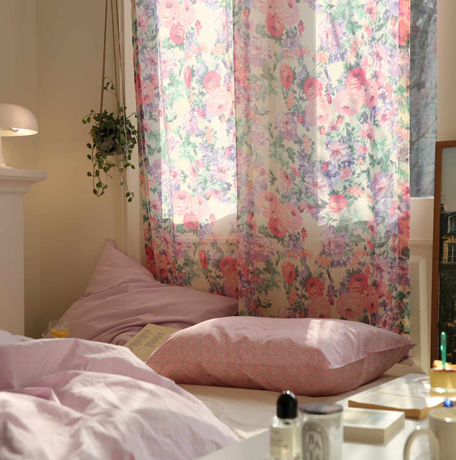 [MAISON DE ROOM ROOM] Ranunculus Chiffon Curtain