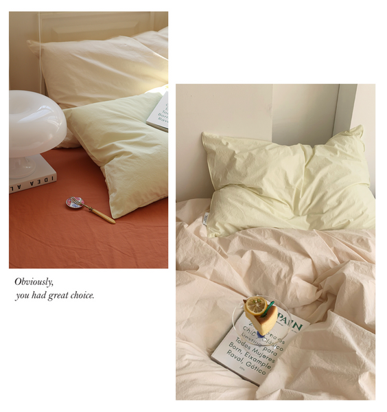 [MAISON DE ROOM ROOM] Smooth Solid Pillow Cover