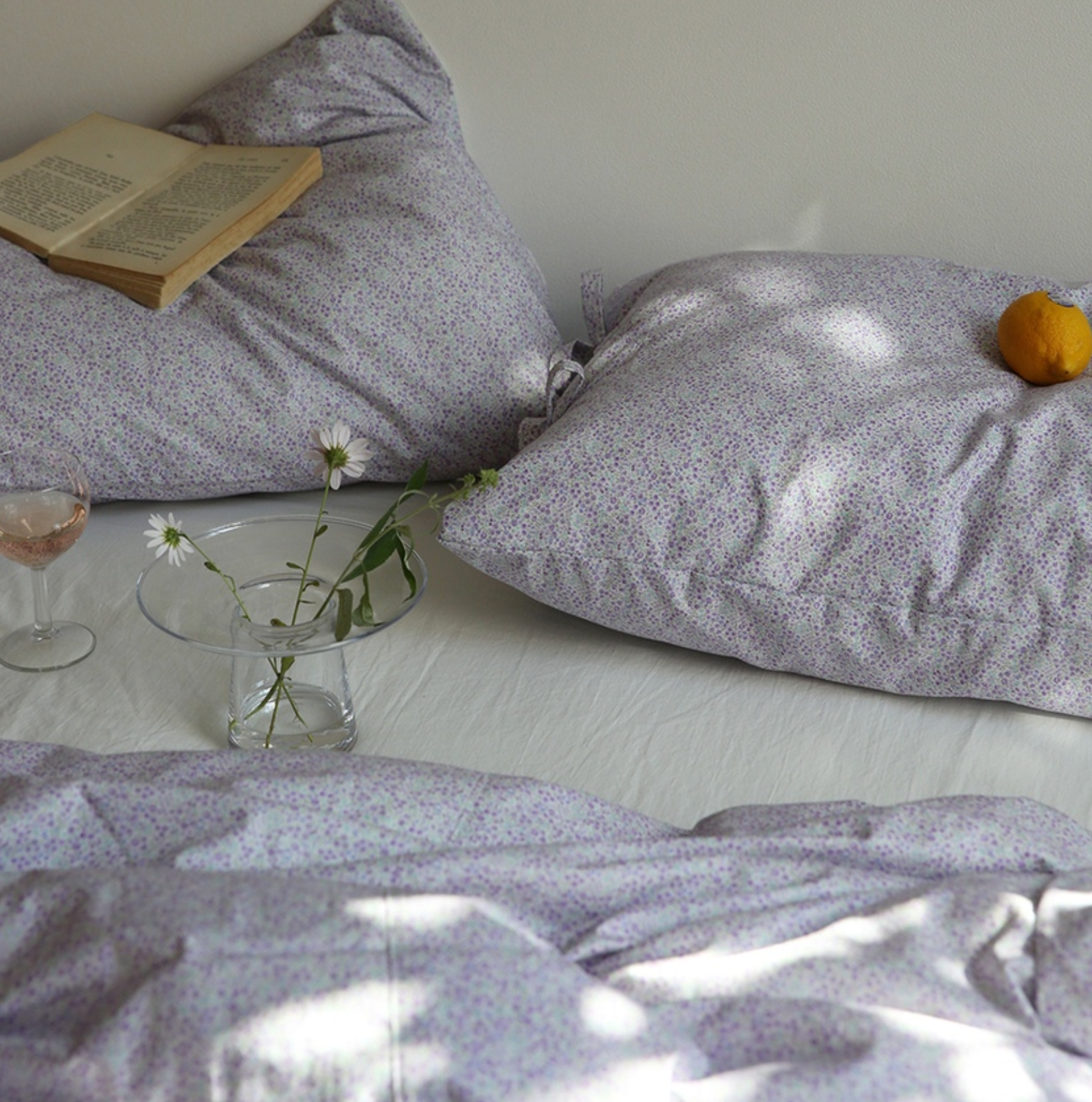 [MAISON DE ROOM ROOM] Emily Lavender Flower Pillow Cover