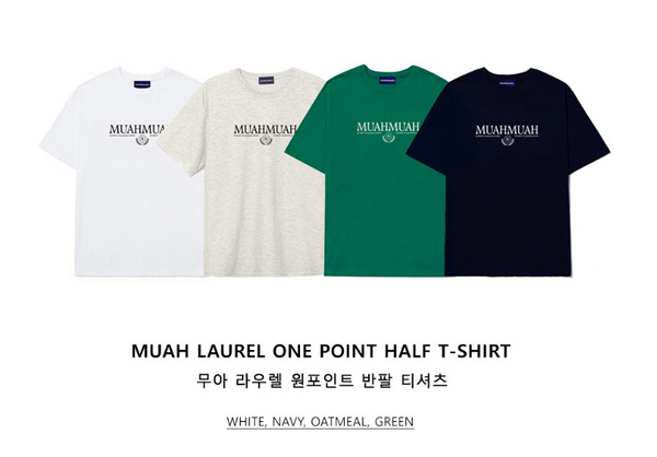 [muahmuah] Muah Laurel One Point Short Sleeve T-shirt