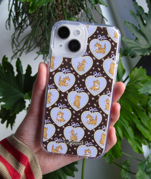 [twiner] Kitty Brown Jelly Hard Case