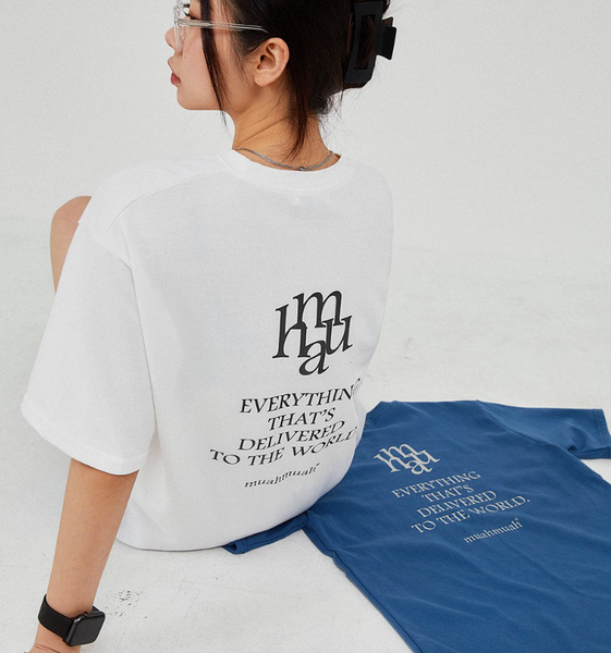 [muahmuah] Lettering Logo Short Sleeve T-shirt
