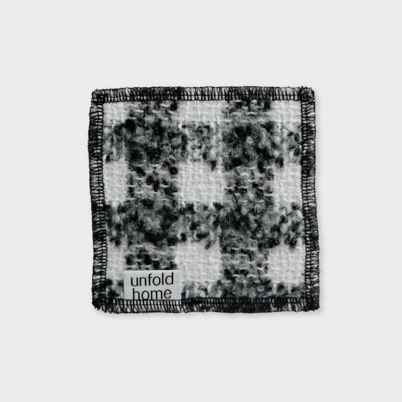 [unfold] Coaster (Black Gingham)