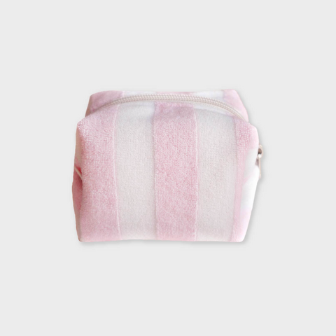 [unfold] Stripe Terry Pouch (Baby Pink)