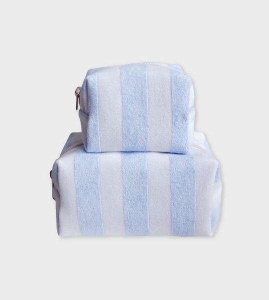 [unfold] Stripe Terry Pouch (Baby Blue)