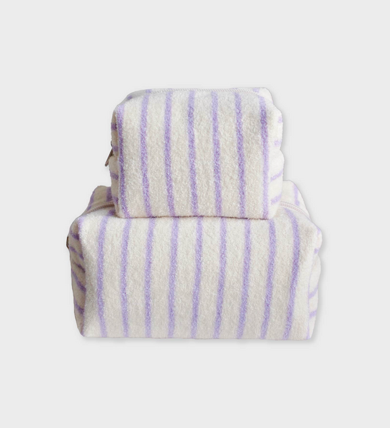 [unfold] Stripe Terry Pouch (Lavender)