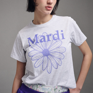 [MARDI MERCREDI] SLIM TSHIRT FLOWERMARDI (HEATHER PURPLE)