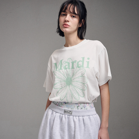 [MARDI MERCREDI] TSHIRT FLOWERMARDI (IVORY MINT)