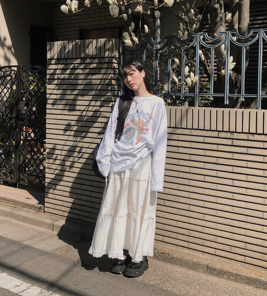 [VINVLE] [vinvle made] Lovely Lace Long Skirt