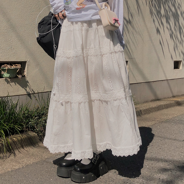 [VINVLE] [vinvle made] Lovely Lace Long Skirt