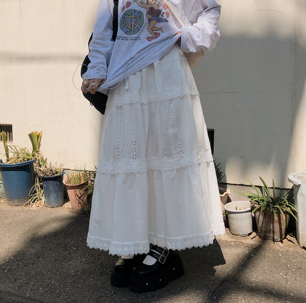 [VINVLE] [vinvle made] Lovely Lace Long Skirt