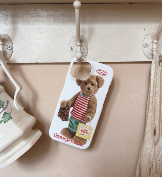 [Lazy Merry] Happy Shopping Teddy Phone Case