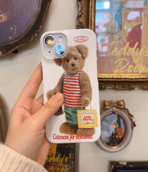 [Lazy Merry] Happy Shopping Teddy Phone Case