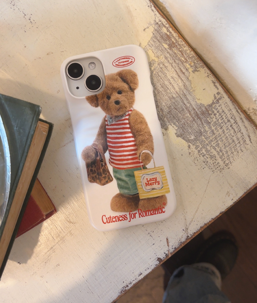 [Lazy Merry] Happy Shopping Teddy Phone Case