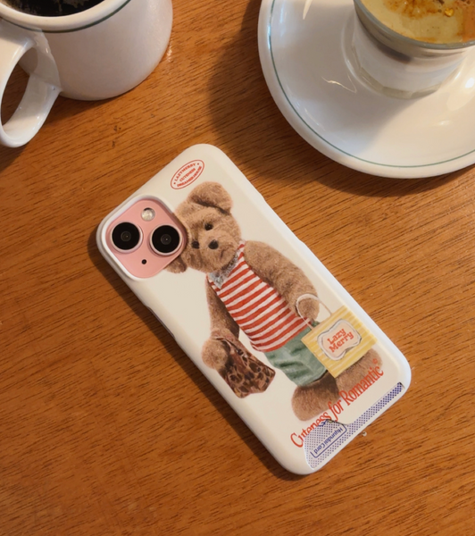 [Lazy Merry] Happy Shopping Teddy Phone Case