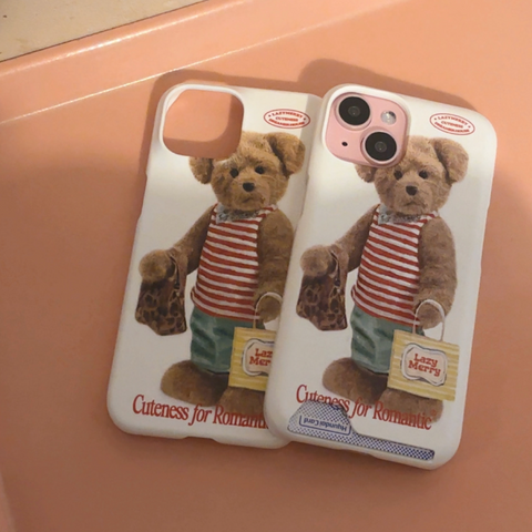 [Lazy Merry] Happy Shopping Teddy Phone Case