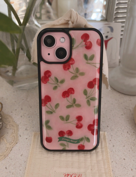 [Lazy Merry] Cherry Dream Epoxy Phone Case