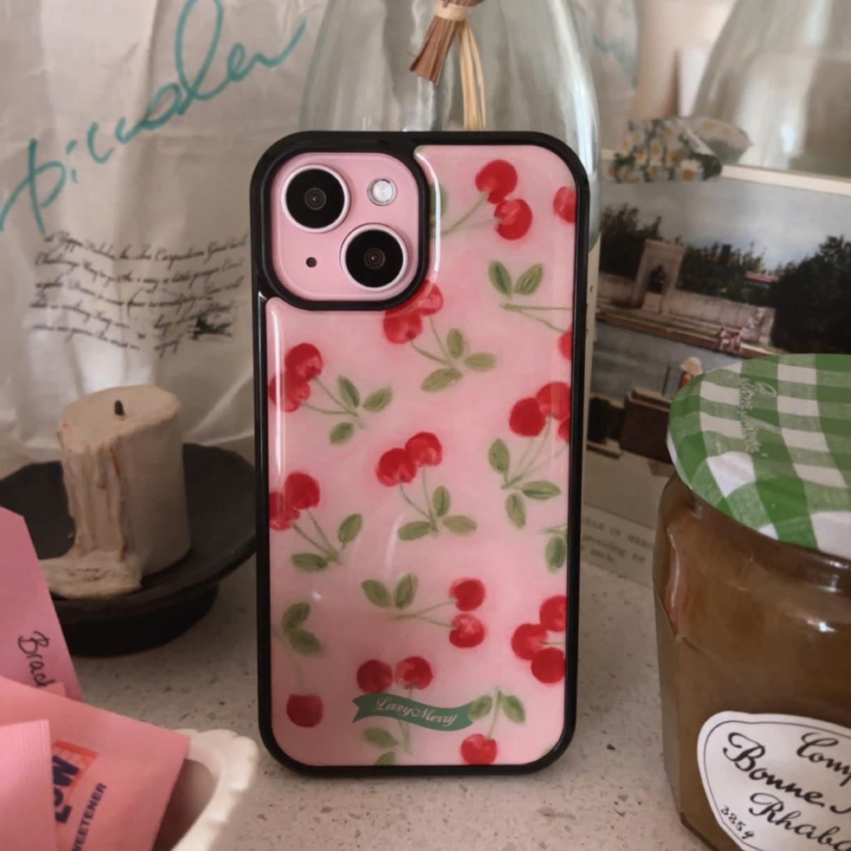 [Lazy Merry] Cherry Dream Epoxy Phone Case