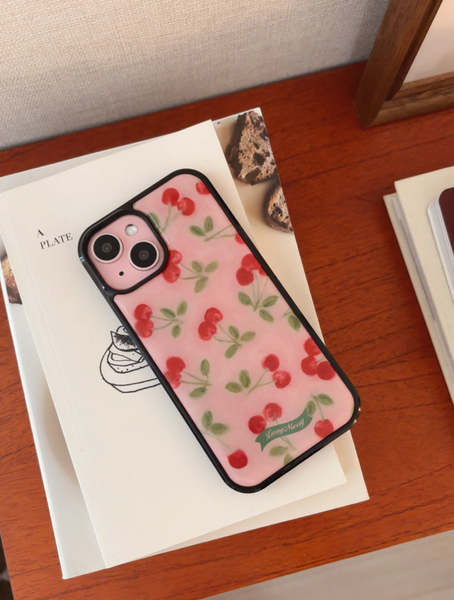 [Lazy Merry] Cherry Dream Epoxy Phone Case