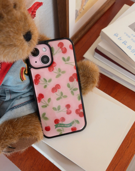 [Lazy Merry] Cherry Dream Epoxy Phone Case