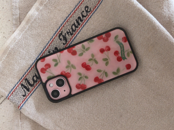 [Lazy Merry] Cherry Dream Epoxy Phone Case