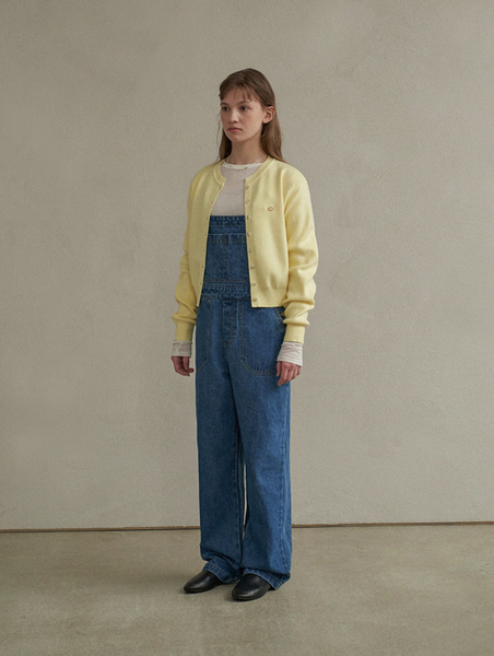 [LAFUDGE FOR WOMAN] Essential Round Knit Cardigan (Butter Lemon)