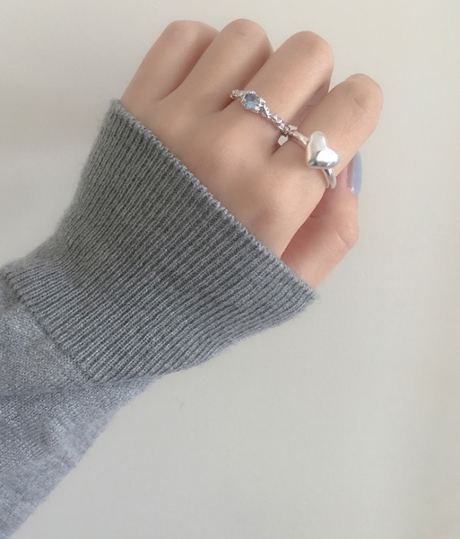 [moat] Rough Cubic Ring (Silver925)