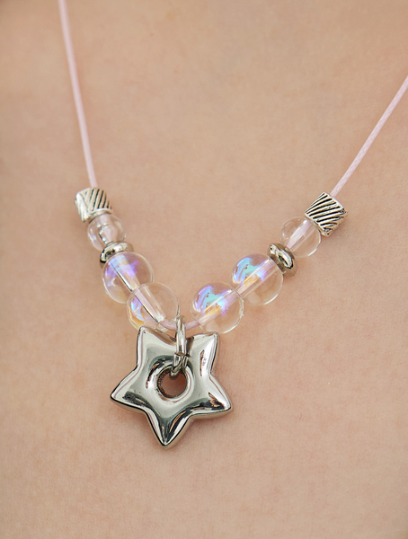 [VVV] Star Aurora Beads Strap Necklace
