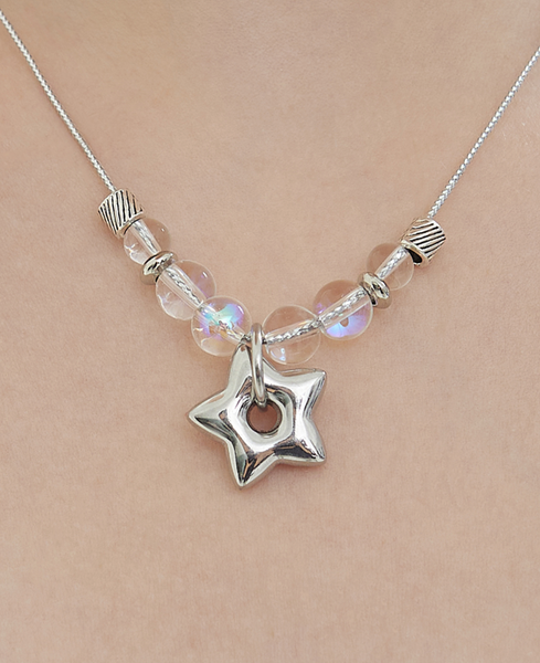 [VVV] Star Aurora Beads Strap Necklace