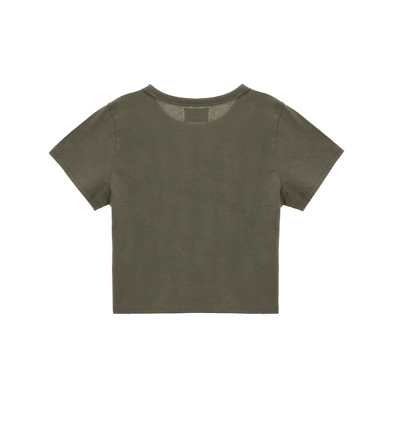 [Matin Kim] LOGO CROP TOP IN CHARCOAL