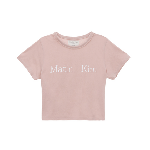 [Matin Kim] LOGO CROP TOP IN PINK