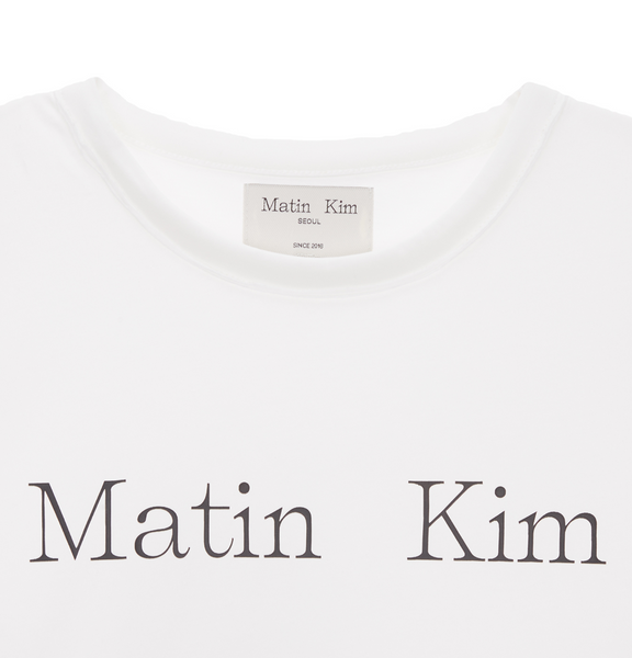[Matin Kim] LOGO CROP TOP IN WHITE