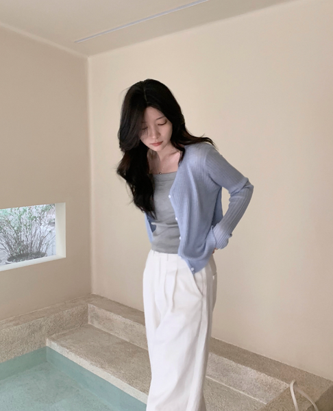 [SLOWAND] PINE Summer V Neck Cardigan