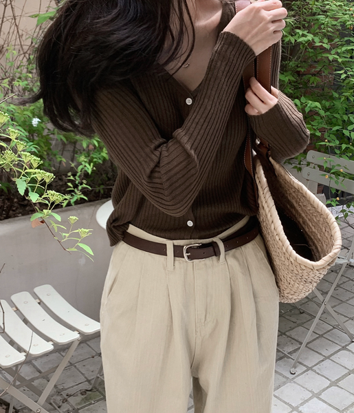 [SLOWAND] PINE Summer V Neck Cardigan