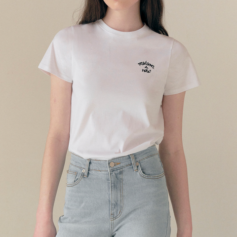 [rola rola] MAISON DE ROLA SMALL LOGO T-SHIRT WHITE