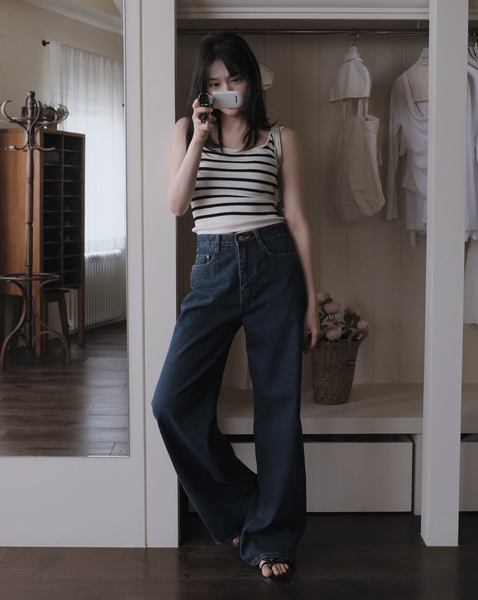 [SLOWAND] # SLOWMADE Today Deep Denim Pants