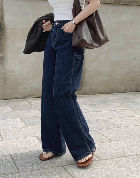 [SLOWAND] # SLOWMADE Today Deep Denim Pants