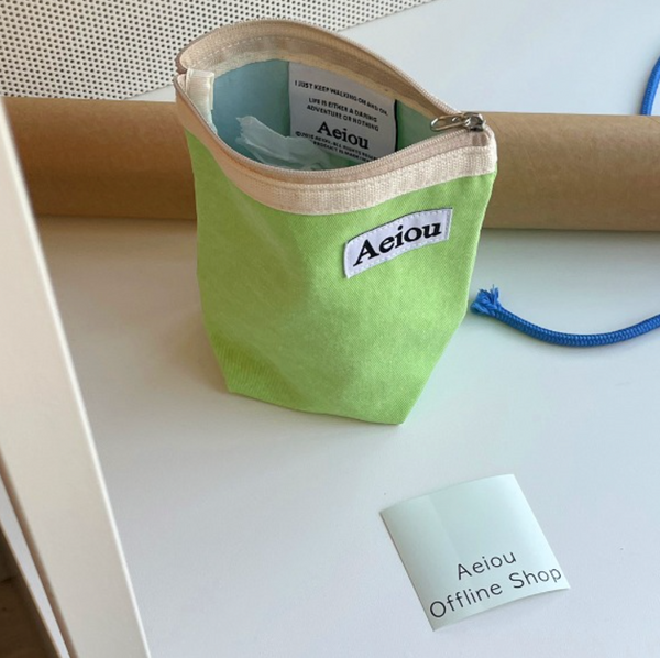 [aeiou] Aeiou Basic Pouch (M size) Green Apple Sherbet