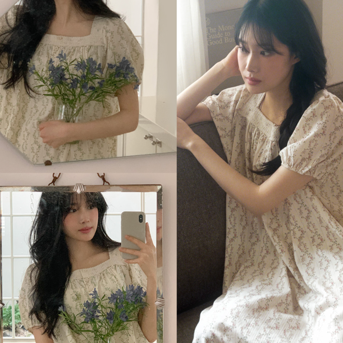 [Juuneedu] Cosette Flower Short Sleeve Pyjama Set