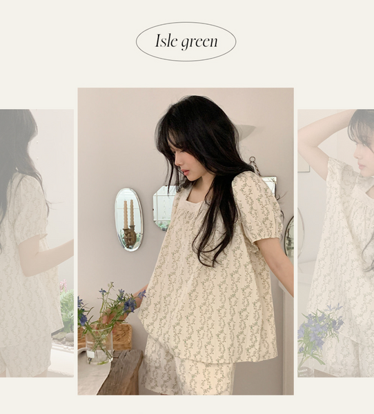 [Juuneedu] Cosette Flower Short Sleeve Pyjama Set